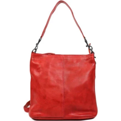 Afbeelding van Bear Design Caprica Leren Hobotas / Schoudertas Rood