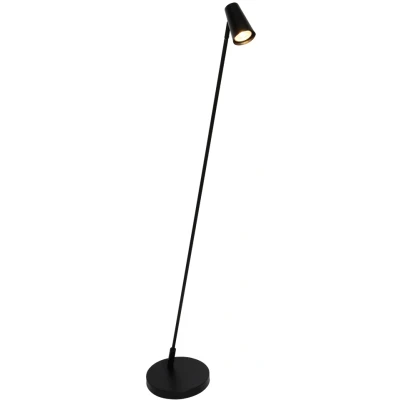 Afbeelding van Trendy mat zwarte vloerlamp leeslamp Gu10 spot