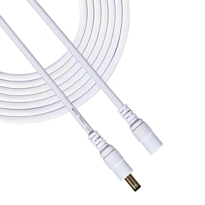 Afbeelding van Liwinting 10 m DC verlengkabel, 5,5 mm x 2,5 mm, aansluitkabel DC/gelijkstroom, connectorkabel, verdeler mannelijk naar vrouwelijke connector voor voeding, wit