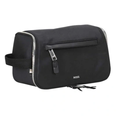 Afbeelding van BOSS Highway Washbag Toilettas, Heren, Maat: One Size, Black