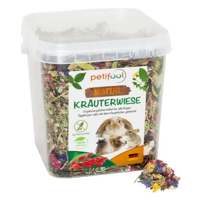 Afbeelding van petifool knaagvoeding &quot;kruidenweide&quot;, natuurlijk en gezond konijnvoer, per stuk verpakt (1 x 380 g)