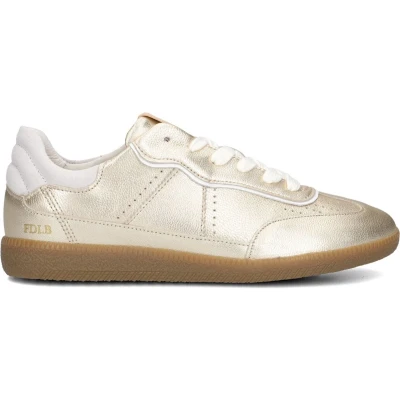 Afbeelding van Fred De La Bretoniere Pearl Reza Sneakers Leer Dames Goud Maat 38