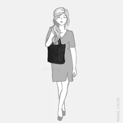 Afbeelding van Bear Design Leren Shopper Zwart