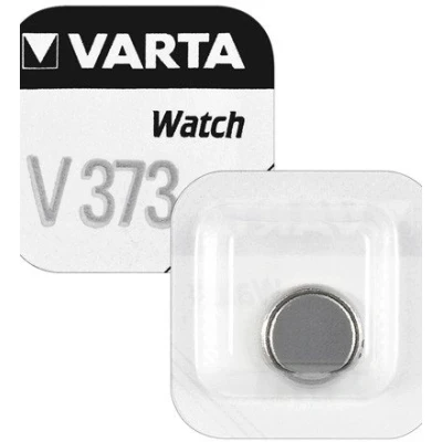 Afbeelding van Varta V373 zilveroxidebatterijen, button/munt, 1,55 V, 1,6 mm, 9,5 mm