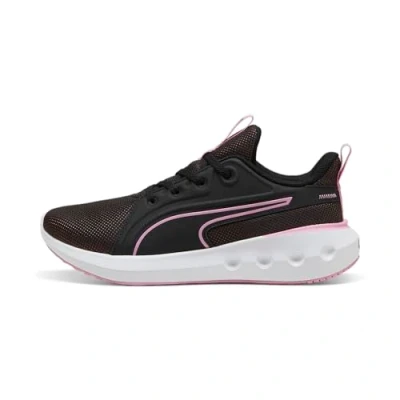 Afbeelding van Puma Softride Carson Hardloopschoenen neutraal, Dames, Maat: 44.5, Black/mauved out Textiel/ synthetisch