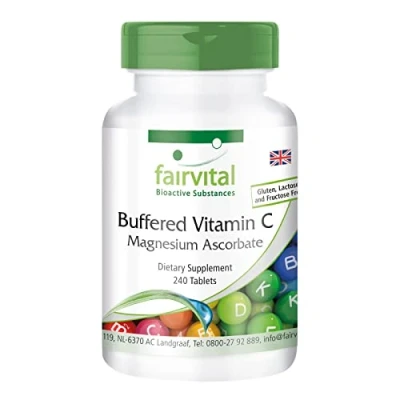 Afbeelding van Fairvital Gebufferde vitamine C tabletten als magnesium ascorbaat VEGAN 240 maagvriendelijk