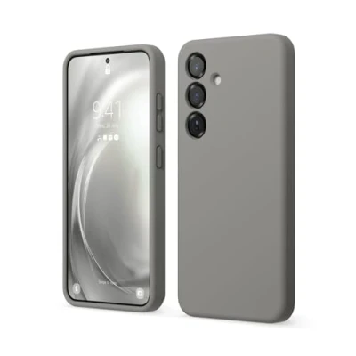 Afbeelding van elago Compatibel met Samsung Galaxy S25 Hoesje, Vloeibaar Siliconen Volledige Beschermhoes, Schokbestendig, Slank Krasbestendige Zachte Microvezelvoering, 6,2 inch (Grijs)