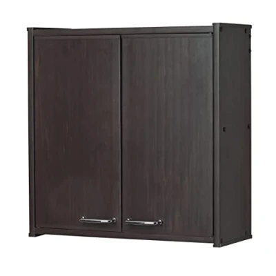 Afbeelding van Negrari PVC hangkast F760PWAM van hars, meegeleverd, binnen en buiten, 59 x 21 cm, wengé