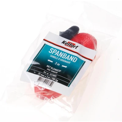 Afbeelding van Kelfort Spanband 1 delig 25MM Met Klemgesp 150/300dan Rood 3METER