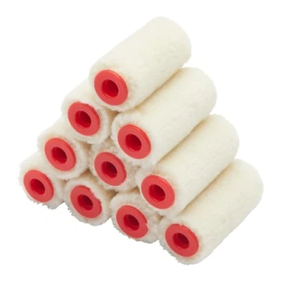 Afbeelding van ProDec 10 stuks 5 cm glanzende stapel mohair microverfrollers voor een gladde afwerking met en satijnen verf, lak, houtvlekken op plinten, vensterbanken, deuren, kasten, metaal meer, 4