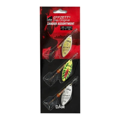 Afbeelding van Effzett assortment 4Pcs Spinner #3 12gr Sinking Zander Kunstaas set