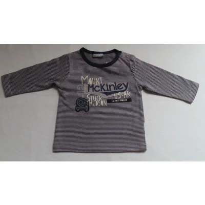 Afbeelding van Wiplala T shirt met lange mouw Jongens Streepje 2 jaar 92