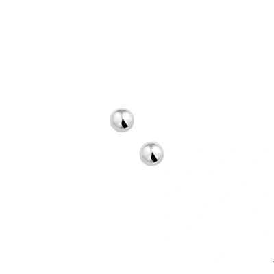 Afbeelding van Oorknoppen Bol Zilver Gerhodineerd Glanzend 5 mm x