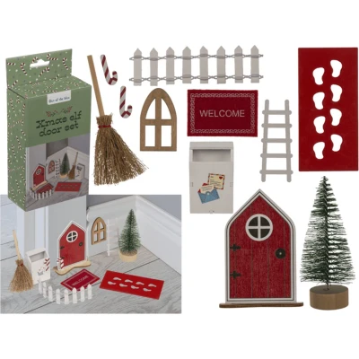 Afbeelding van Out of the Blue Christmas X mas Elf Door Set