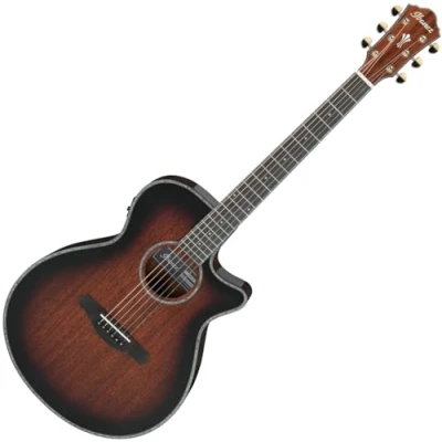 Afbeelding van Ibanez AEG74 Mahogany Sunburst High Gloss elektrisch akoestische westerngitaar