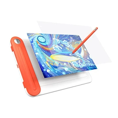 Afbeelding van UGEE Q8W Tekentablet, 8,5 inch Bluetooth 5.0 tekenblok groot actief gebied, grafische tablet met 8192 niveaus batterijvrije stylus, penondersteuning voor Windows, Mac OS en Chrome 88 of