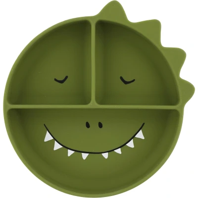Afbeelding van Trixie Siliconen Bord met Vakjes en Zuignap Mr. Dino
