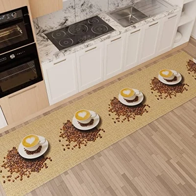 Afbeelding van PETTI Artigiani Italiani tapijt voor keuken 52x340 cm caffè 2