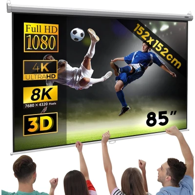 Afbeelding van Trend24 Oprolbaar projectiescherm 203 x 152 cm
