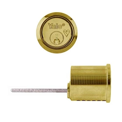 Afbeelding van Yale P X52KP PB vervangende velgcilinder, geschikt voor 38 57 mm deuren, hoge beveiliging, 2 sleutels geleverd, gepolijst messing afwerking, Boxed