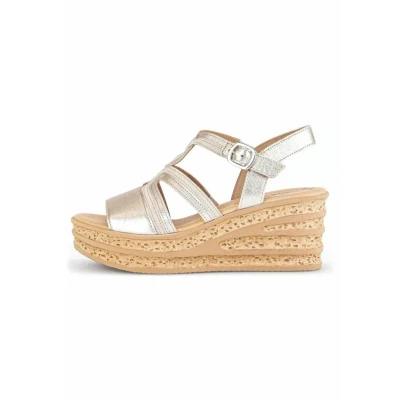 Afbeelding van Gabor Sandalen met plateauzool Puder desert, Dames, Maat: 38.5, desert Veloursleer