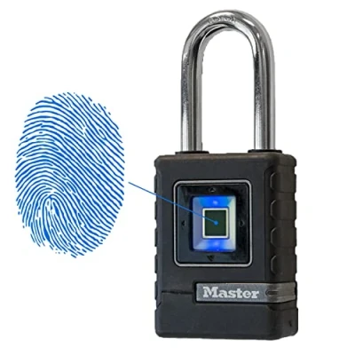 Afbeelding van HOOFDSLOT Hoogbeveiligd biometrisch hangslot [waterdicht] [vingerafdruk en directionele noodcode] 4901EURDLHCC