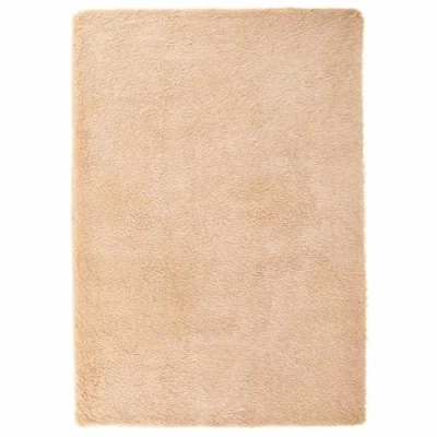 Afbeelding van vidaXL hoogpolig vloerkleed 160x230 cm polyester beige