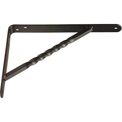 Afbeelding van AMIG Plankdrager/steun/beugel Spiraal metaal zwart H200 x B150 mm Tot 225 kg Plankdragers