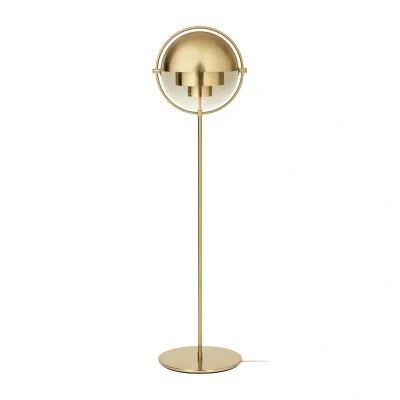 Afbeelding van Gubi Lite vloerlamp, hoogte 148 cm, messing/messing