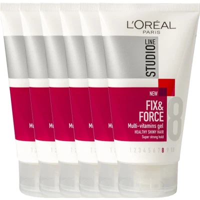 Afbeelding van 6er Pack L’Oreal Studio Line Haargel Fix &amp; Force 8 150 ml