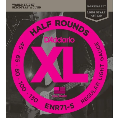 Afbeelding van D&#039;Addario ENR71 5 Half Rounds String Bass Regular Light 45 13