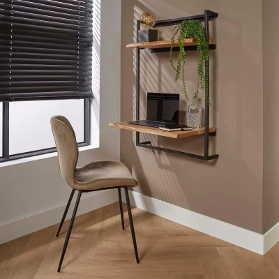 Afbeelding van Fraaai Alex bureau hangend hout/metaal 65x100 cm Hout