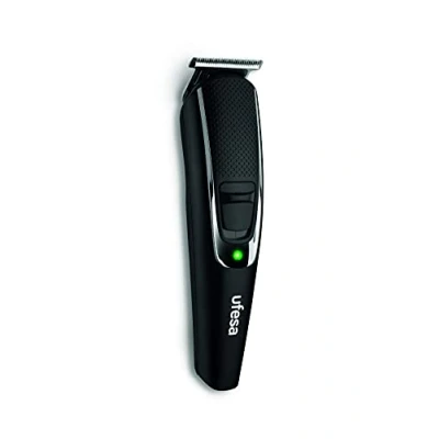 Afbeelding van Ufesa MB3000 Stubble, Tondeuse, Haartrimmer, Oplaadbaar, Snoer/Snoerloos, 120 min gebruikstijd, Afneembaar en wasbaar scheermes van roestvrijstaal, Verstelbare opzetstuk 3 10mm, Zwart