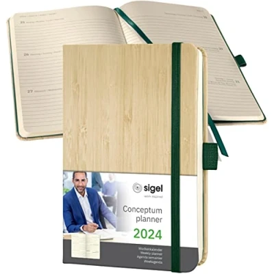 Afbeelding van Weekagenda Conceptum A6 2024 (NL/FR/EN/DU), Nature Edition Bamboe Hard