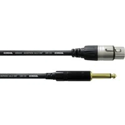 Afbeelding van Cordial CCM 7,5 FP XLR Verbindingskabel [1x bus 1x Jackplug male 6,3 mm] 7.50 m Zwart