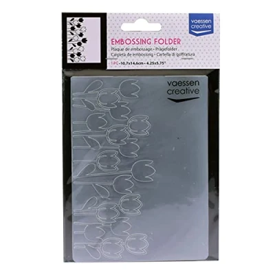 Afbeelding van Vaessen Creative Embossing Folder, Lente 14,5x10,8x0,5 cm, 1 Unit, voor Verjaardag, Geboorte, Kerstkaarten en Papier Ambachten