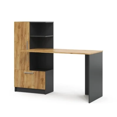 Afbeelding van Vicco TomyBureau 150 x 59 cm Antraciet/gouden eik