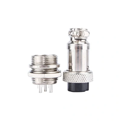 Afbeelding van 1 Set GX16 Luchtvaart Socket Schroef Type Mannelijke Metallic Draad Connector (3 Pin)
