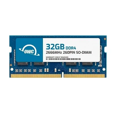 Afbeelding van 32 GB OWC PC4 21300 2666 MHz DDR4 SO DIMM Single Memory Module