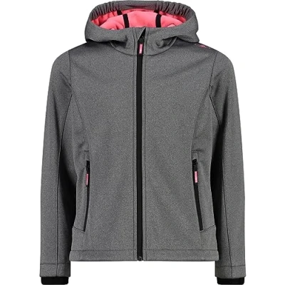 Afbeelding van CMP Kid G Jacket Fix Hood, Zwart Mel. Gloss, 140, 140