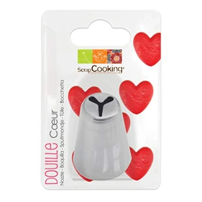 Afbeelding van SCRAP COOKING ScrapCooking Spuittuit, roestvrij staal, hart, 2,4 x 3,5 3,8 cm