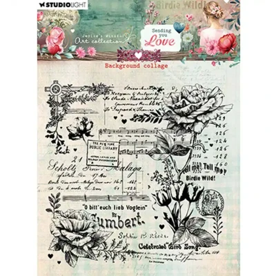 Afbeelding van Background Collage Sending You Love nr.797