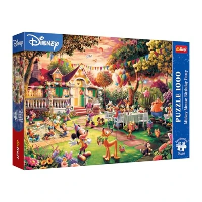 Afbeelding van Trefl Premium Plus Quality Disney Puzzel, Mickey Mouse Verjaardagsfeestje 1000 stukjes, Hero Puzzel serie, voor volwassenen en kinderen vanaf 14 jaar