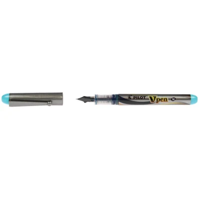 Afbeelding van Pilot vulpen V Pen Silver turkoois