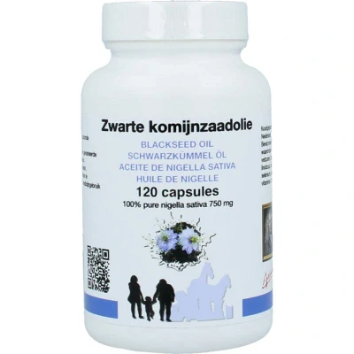 Afbeelding van De Koning Tilly zwarte komijnzaad capsules 120st