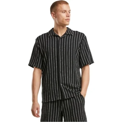 Afbeelding van Urban Classics Overhemd, Heren, Maat: 4XL, Black offwhite