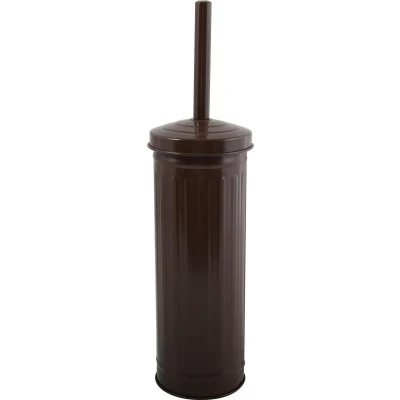 Afbeelding van MSV Industrial Toilet/wc borstel houder metaal donkerbruin 38 cm Toiletborstels