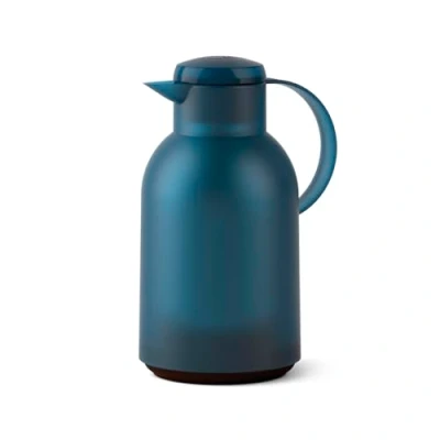 Afbeelding van Emsa Samba N40120 thermoskan, 1,5 liter, Quick Press sluiting, 12 uur warm en 24 koud, doorschijnend, blauw grijs