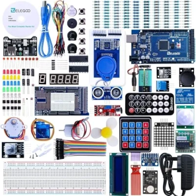 Afbeelding van ELEGOO MEGA 2560 Project The Most Complete Ultimate Starter Kit te Gebruiken met Arduino IDE TUTORIAL, R3 Controller Board, LCD 1602, Servo, Stappen Motor