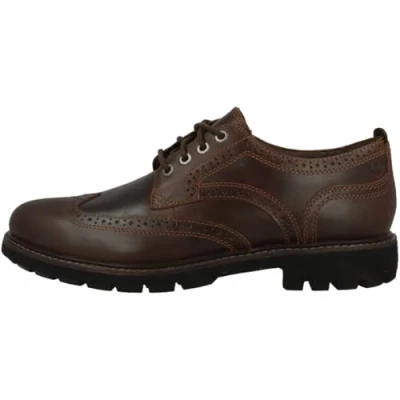 Afbeelding van Clarks Batcombe FAR Veterschoenen, Heren, Maat: 44, Dark tan lea Leer